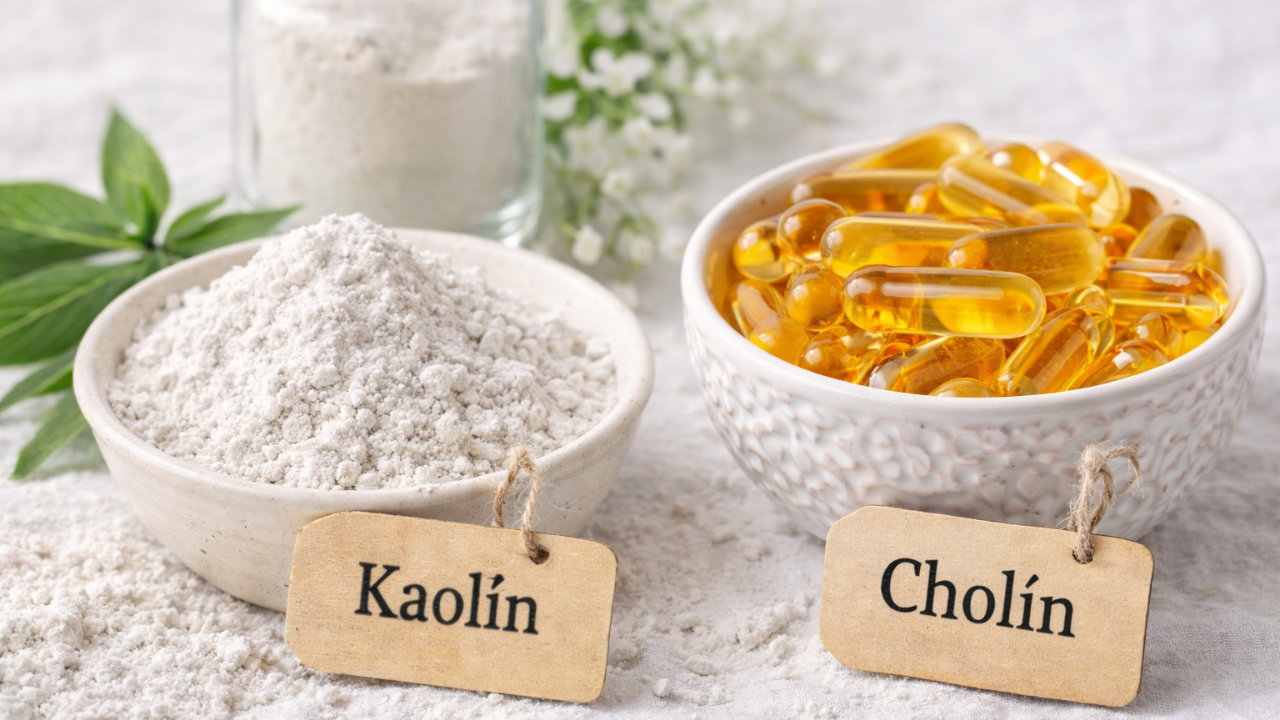 kaolín a cholín